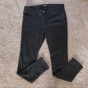 Express regular black skinny jeans